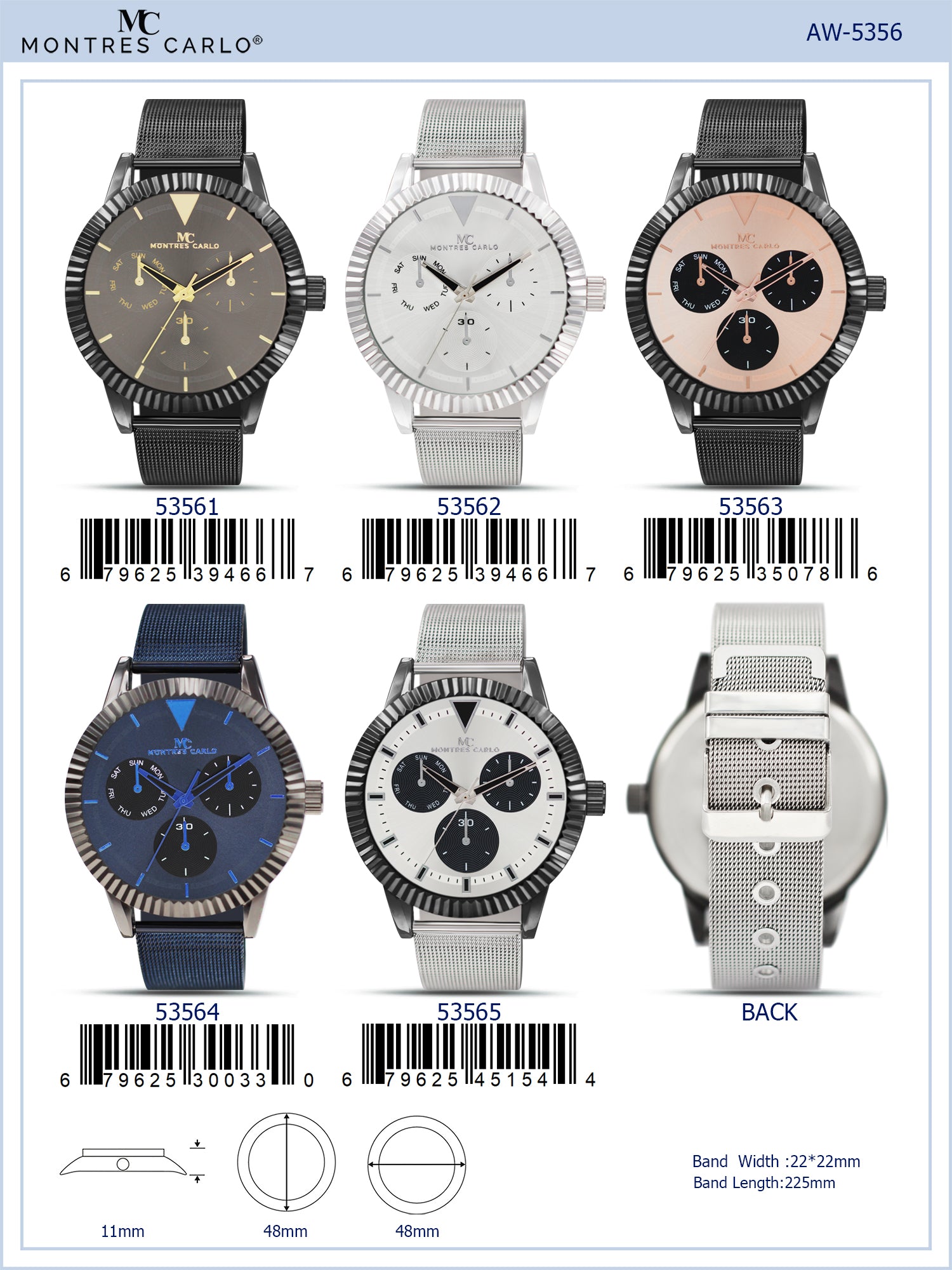 5183 - Reloj con correa de malla
