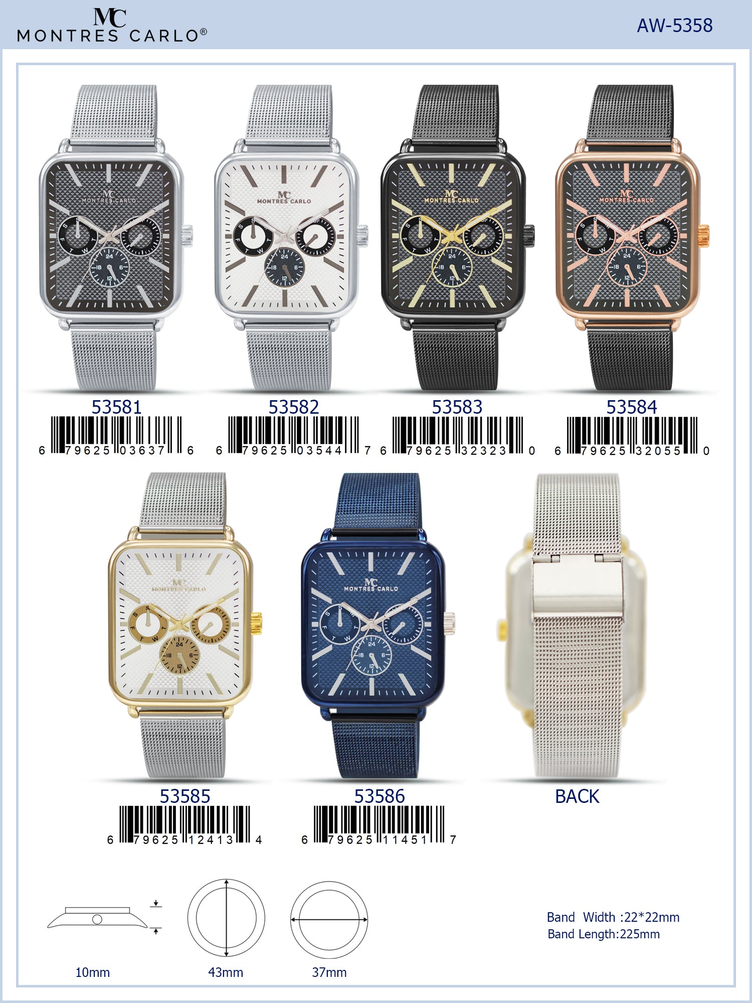 5183 - Reloj con correa de malla
