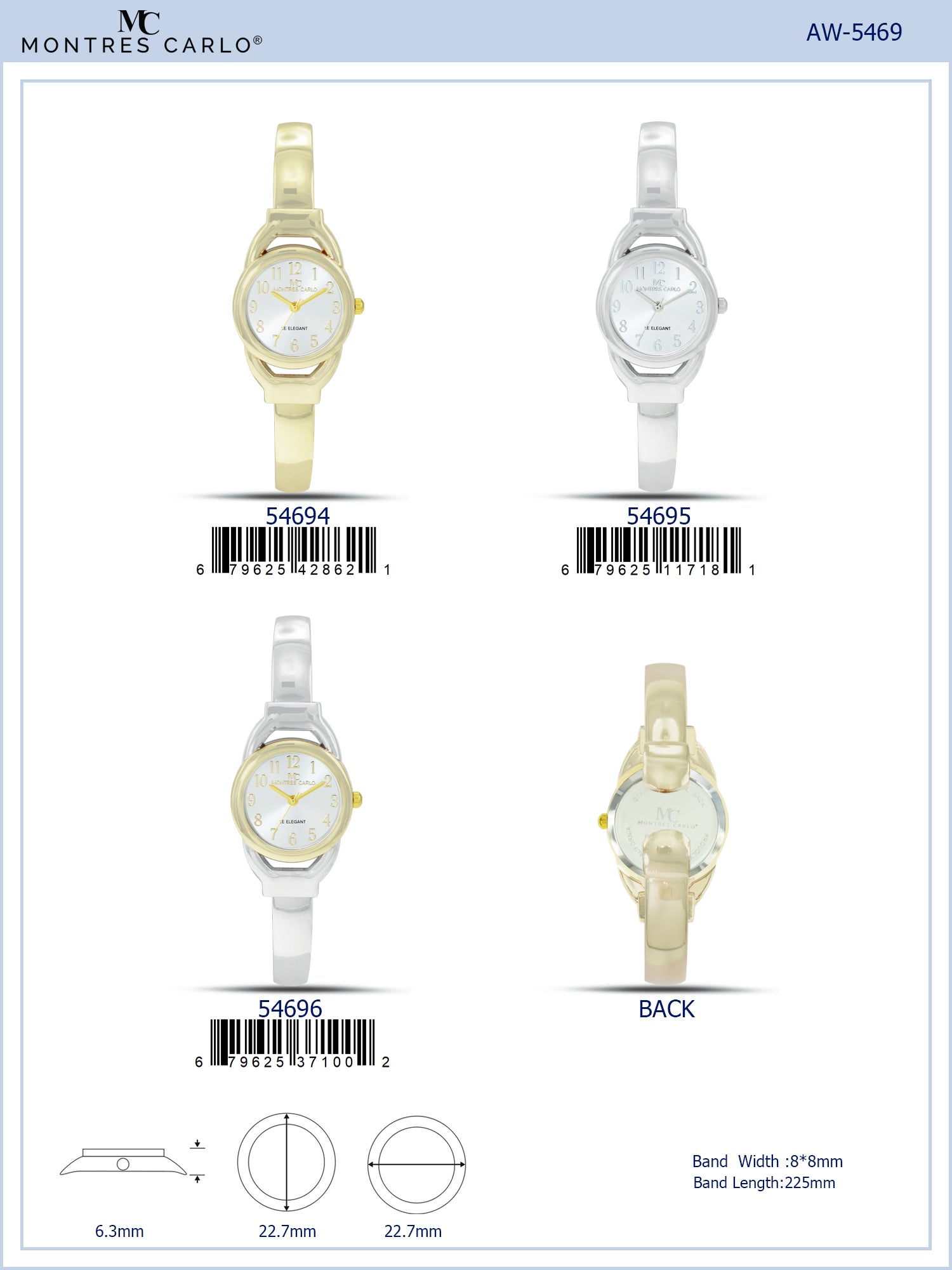5469-Montres Carlo Bangle Watch