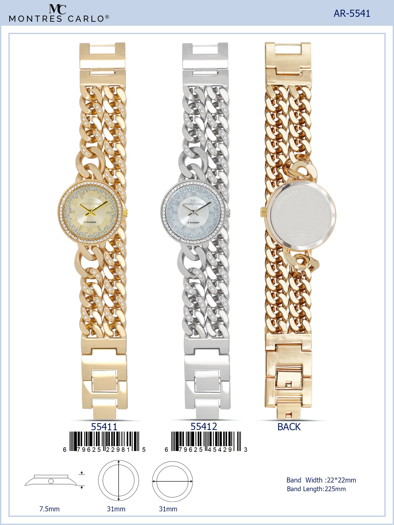 5541-Montres Carlo Bracelet Watch