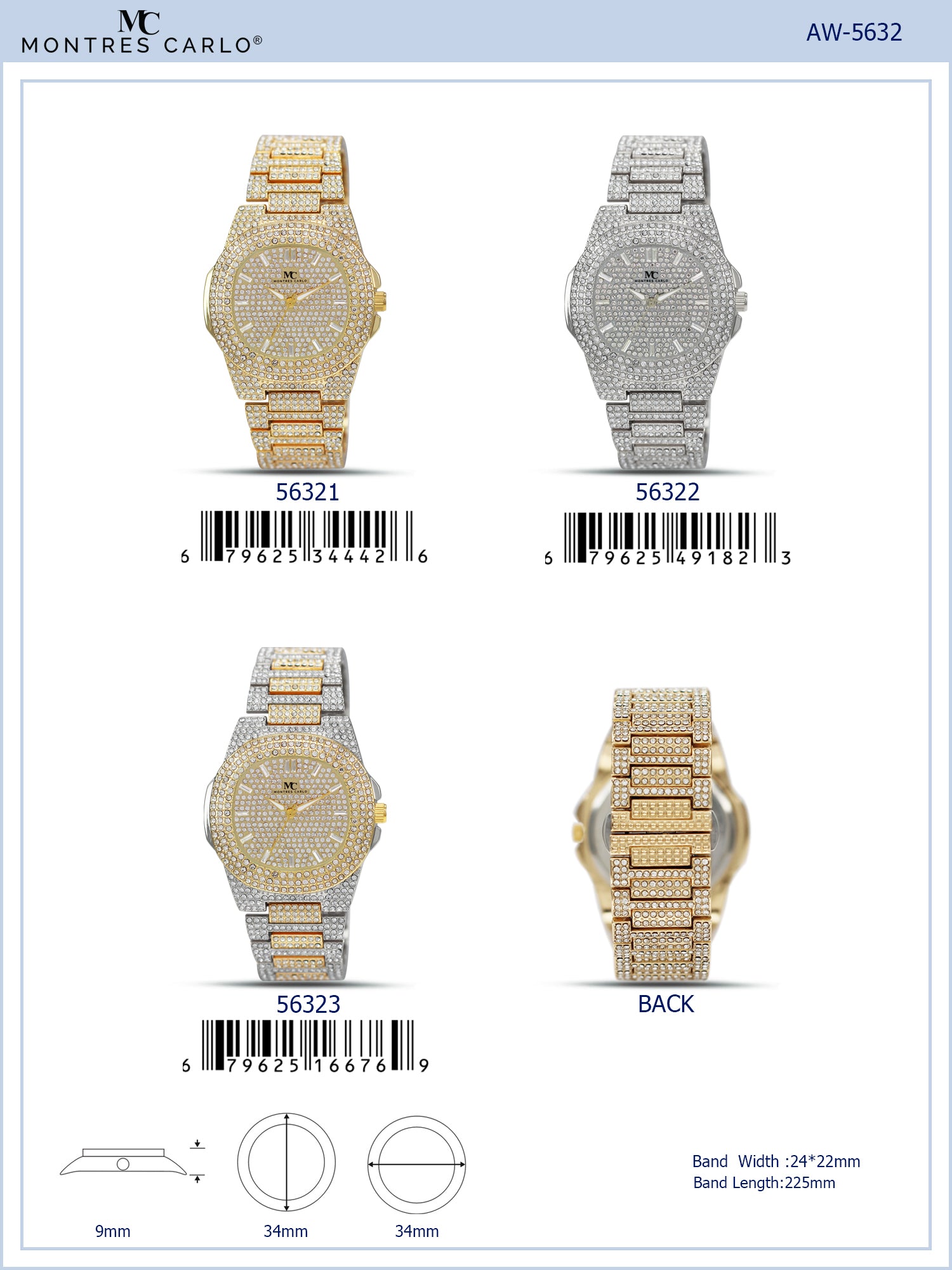 5632 - Metal Band Watch