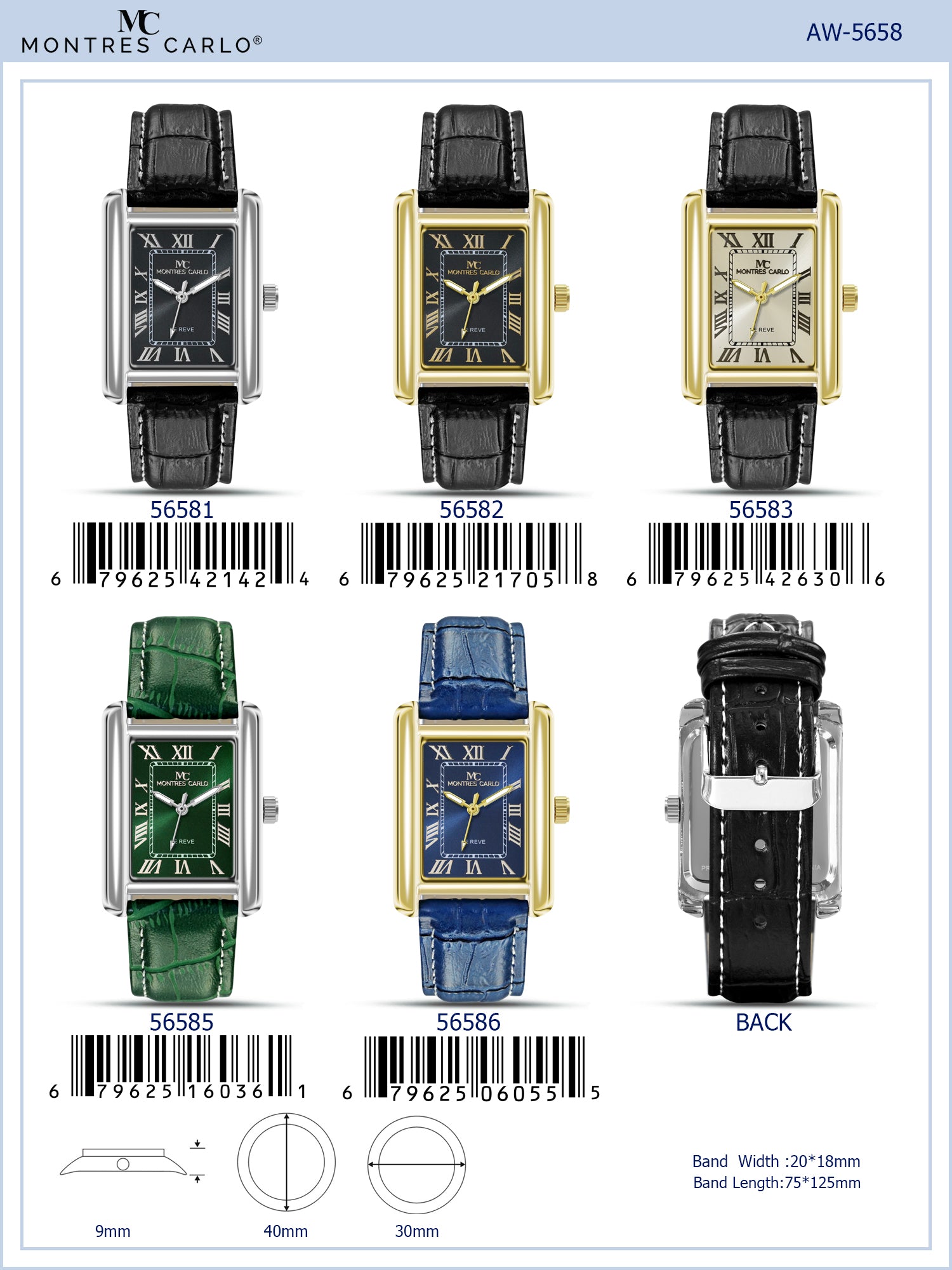 5658 - Faux Leather Band Watch