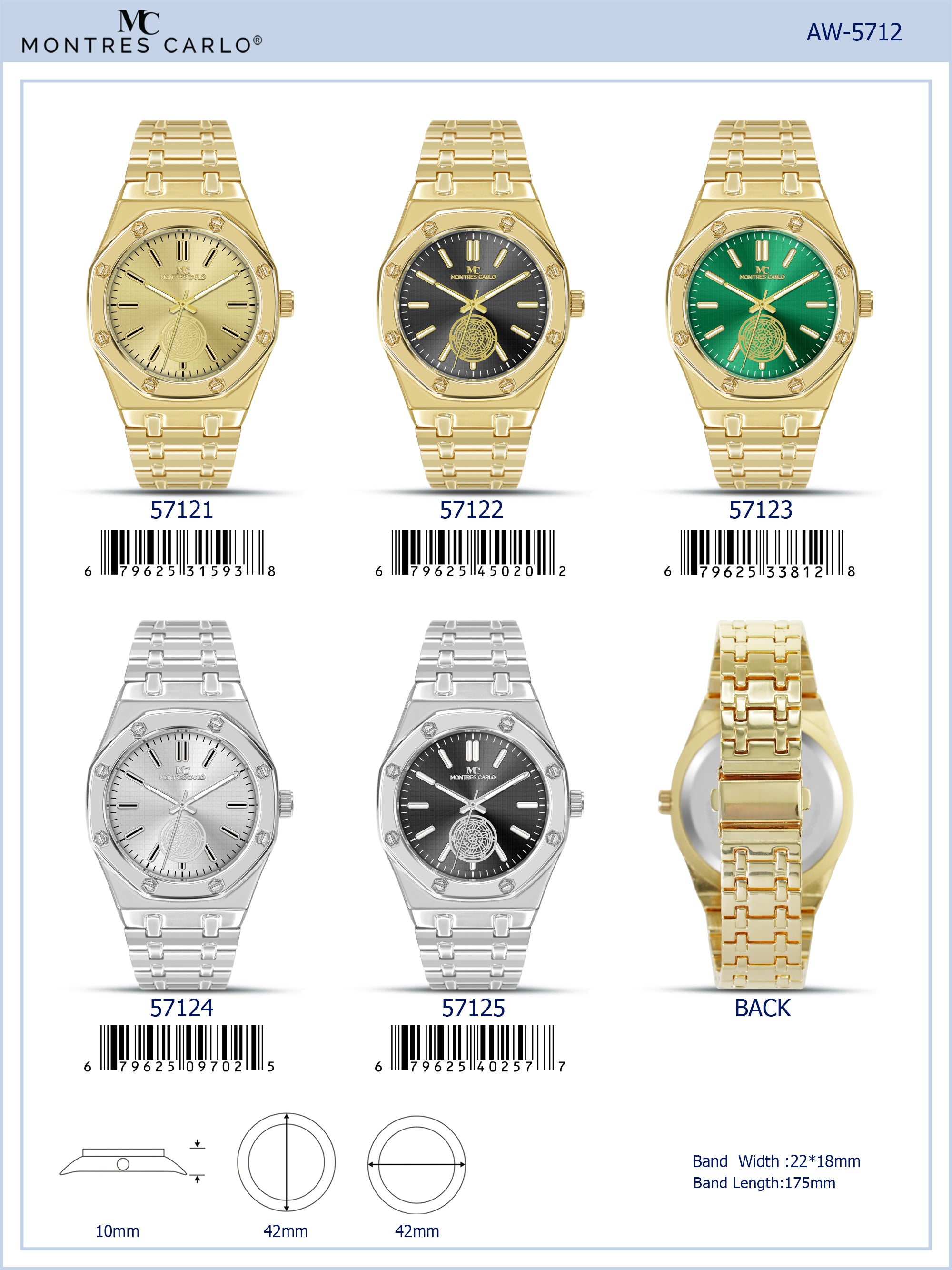 5712- Metal Band Watch