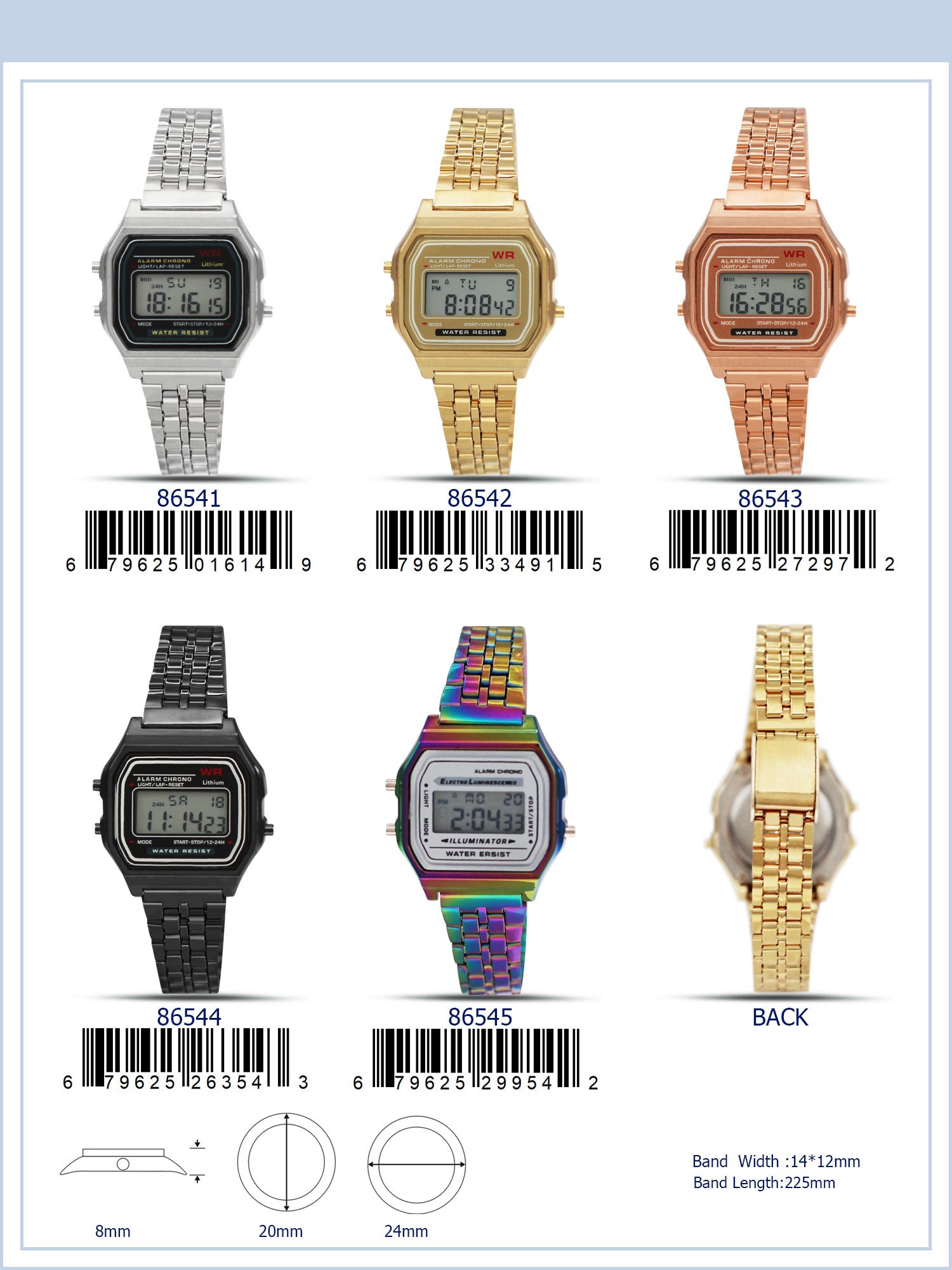 8654 - Retro Digital Watch