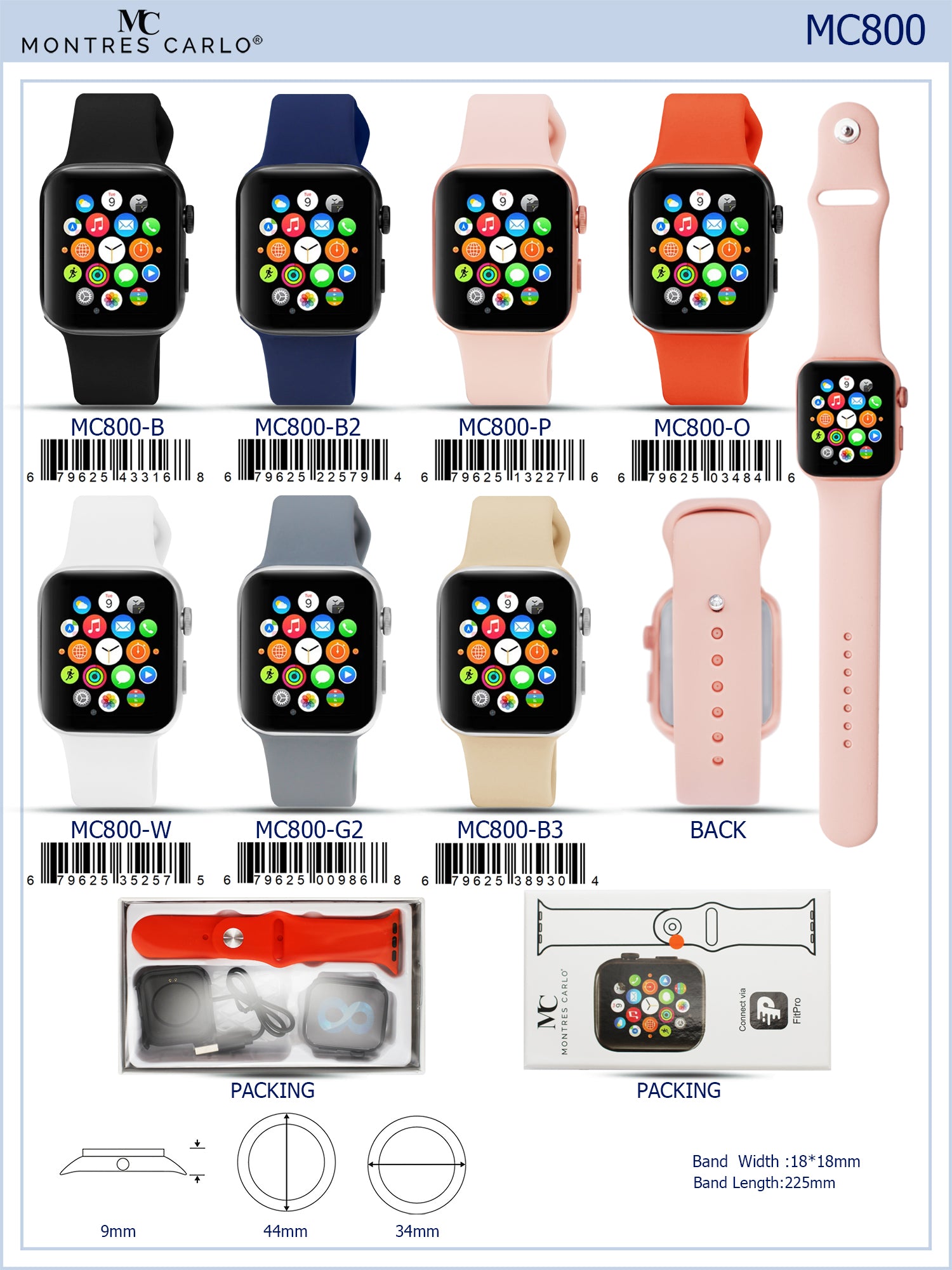 MC800 - Reloj inteligente