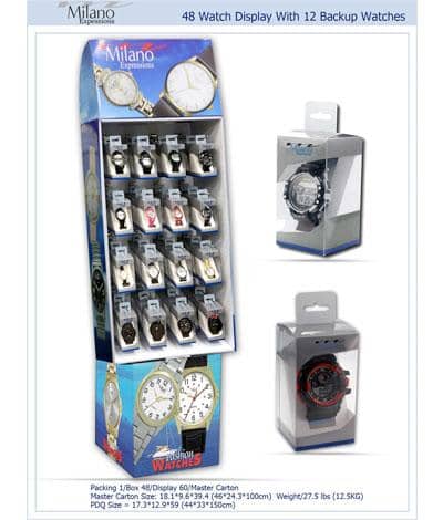 48 Watch Display With 12 Backup Watches (10006) Wholesale Watch - AkzanWholesale