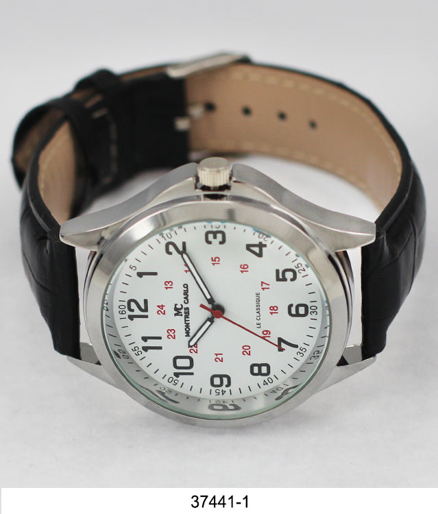 3744 - Faux Leather Band Watch