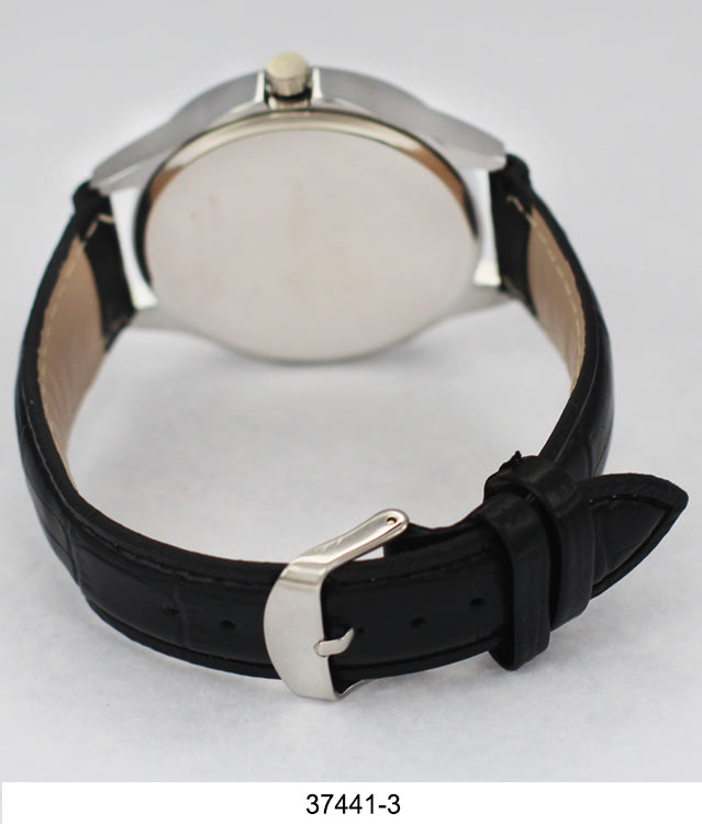 3744 - Faux Leather Band Watch