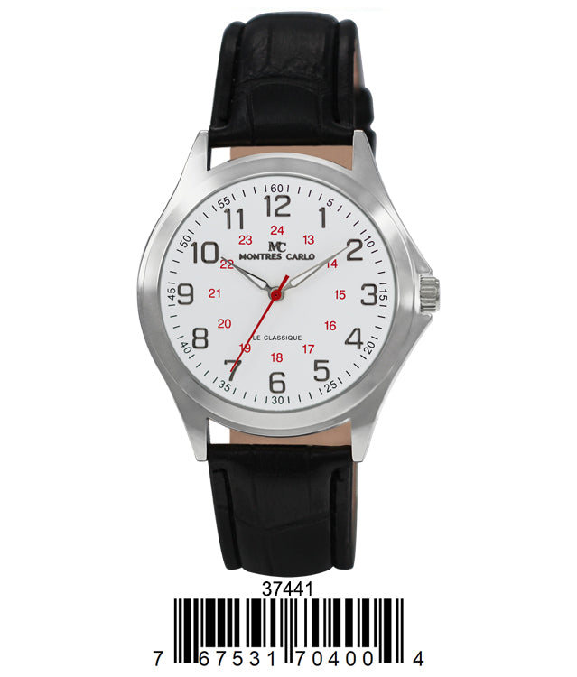 3744 - Faux Leather Band Watch