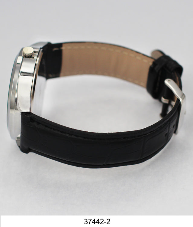 3744 - Faux Leather Band Watch