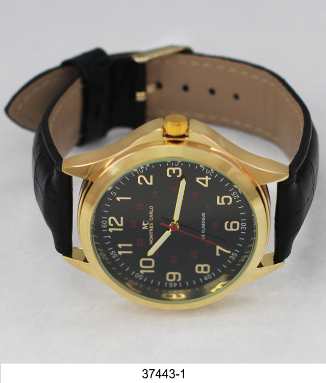 3744 - Faux Leather Band Watch