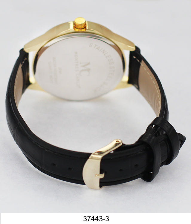 3744 - Faux Leather Band Watch