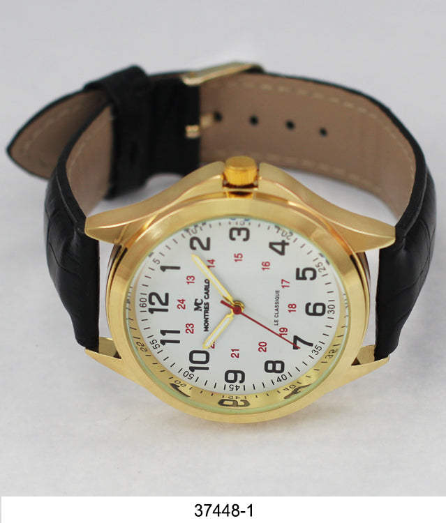 3744 - Faux Leather Band Watch