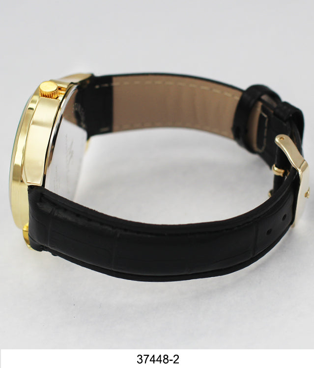 3744 - Faux Leather Band Watch