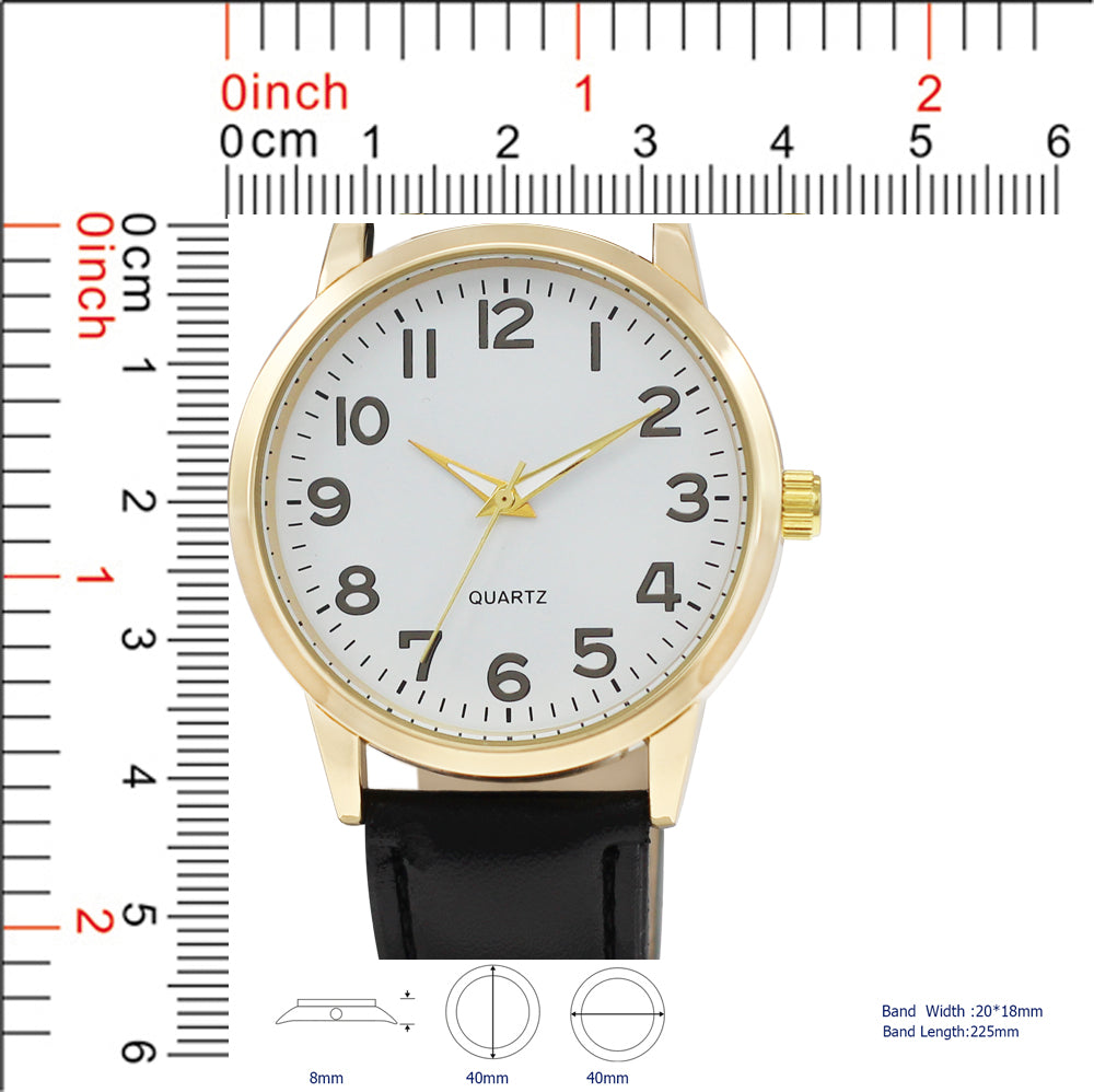 3984 -Faux Leather Band Watch