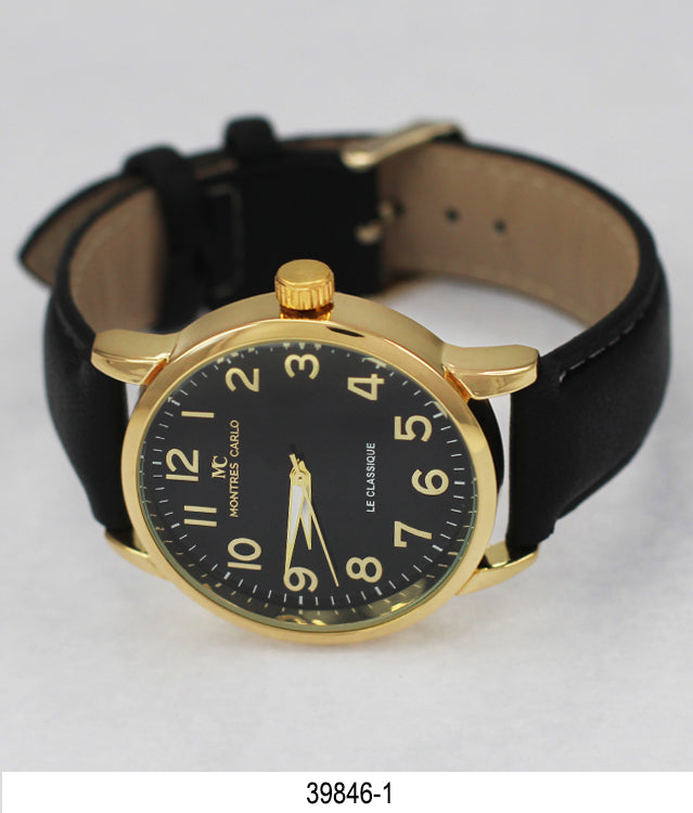 3984 -Faux Leather Band Watch