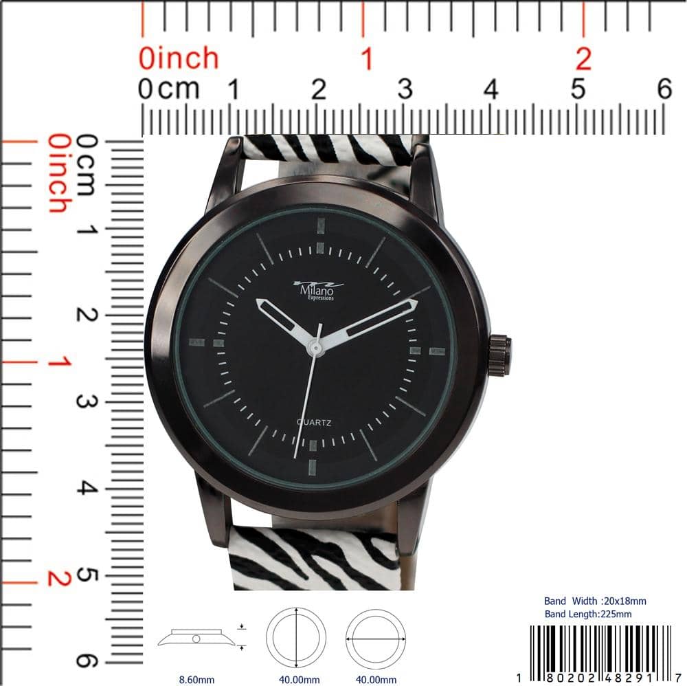 4829 - Faux Leather Band Watch