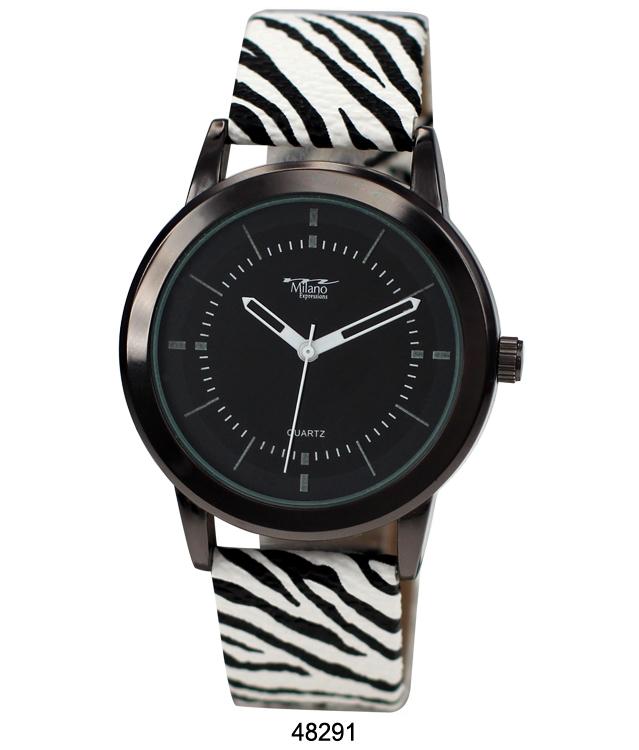 4829 - Faux Leather Band Watch