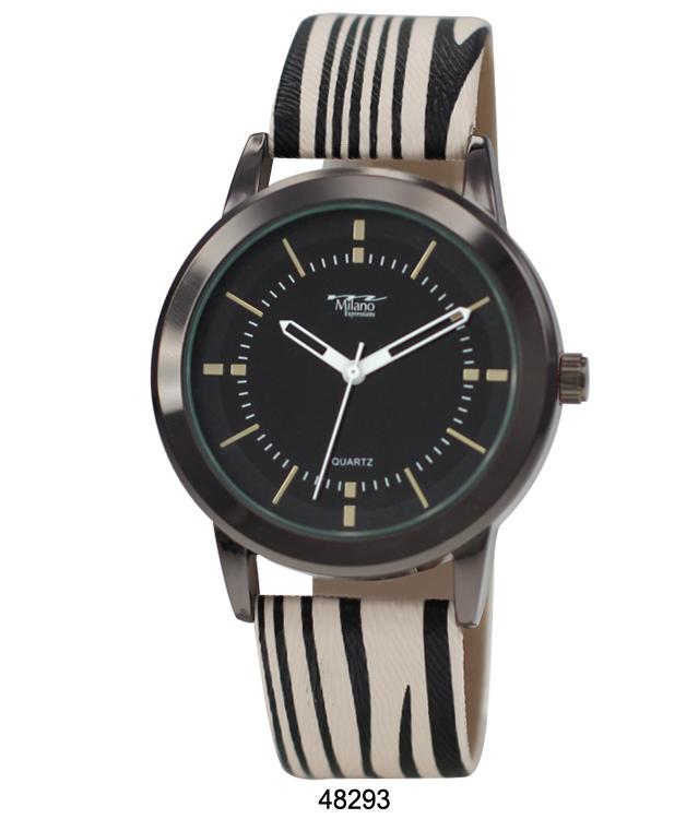 4829 - Faux Leather Band Watch