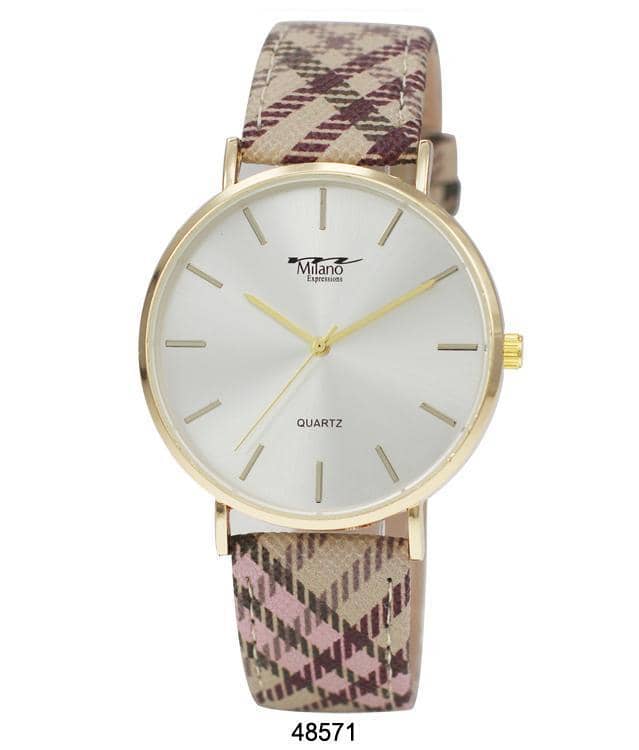 4857 - Faux Leather Band Watch