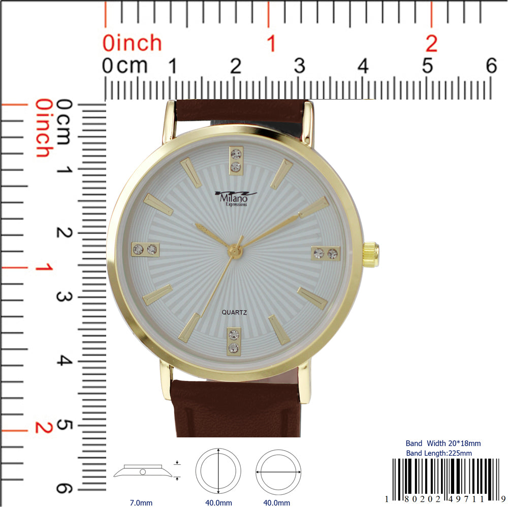 4971 -Faux Leather Band Watch
