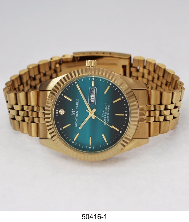 5041 - Metal Band Day and Date Watch
