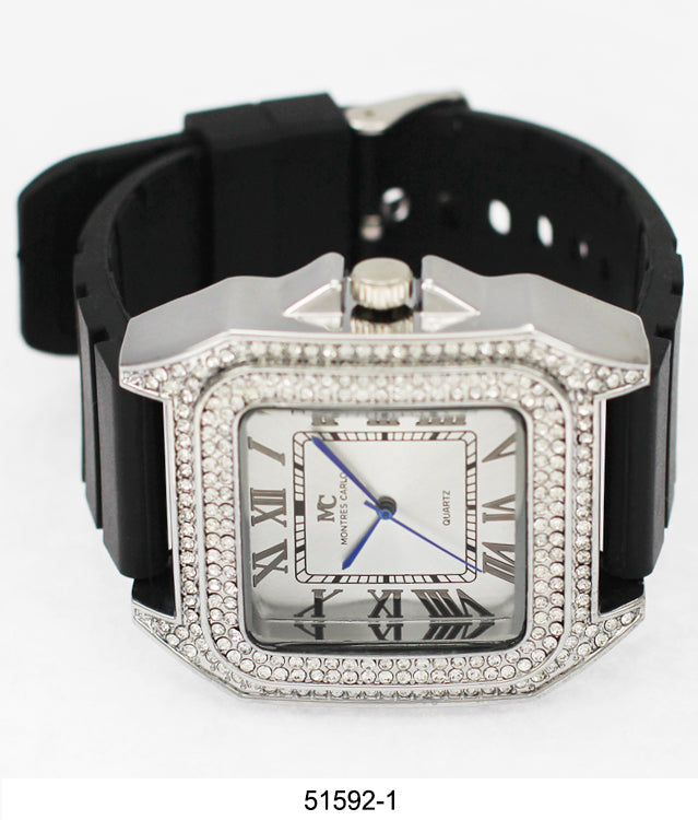 5159 - Reloj de silicona Iced Out