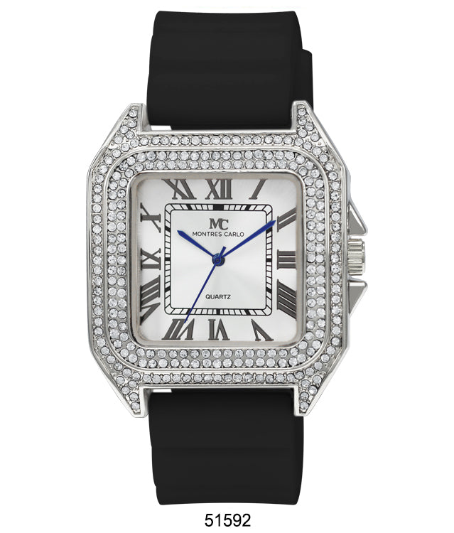 5159 - Reloj de silicona Iced Out