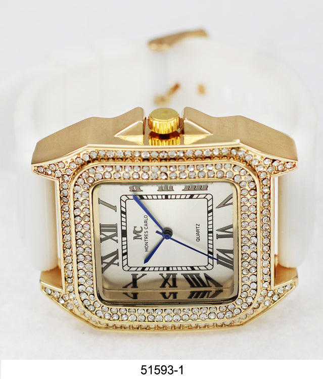 5159 - Reloj de silicona Iced Out