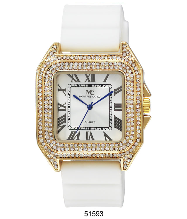 5159 - Reloj de silicona Iced Out