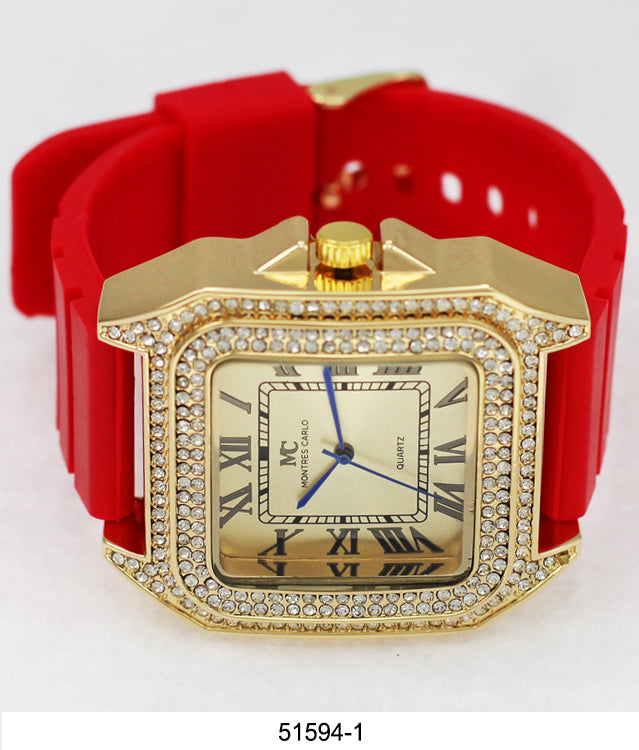 5159 - Reloj de silicona Iced Out