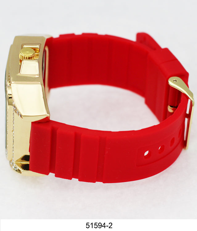 5159 - Reloj de silicona Iced Out
