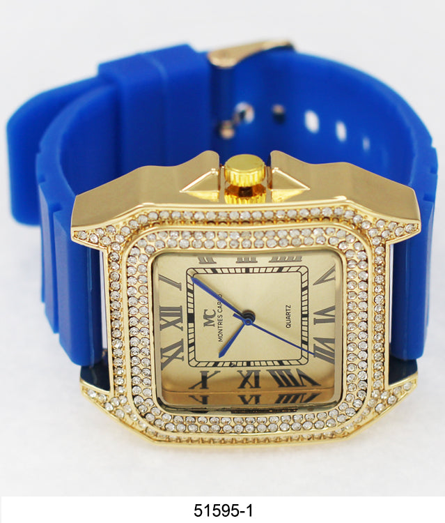 5159 - Reloj de silicona Iced Out