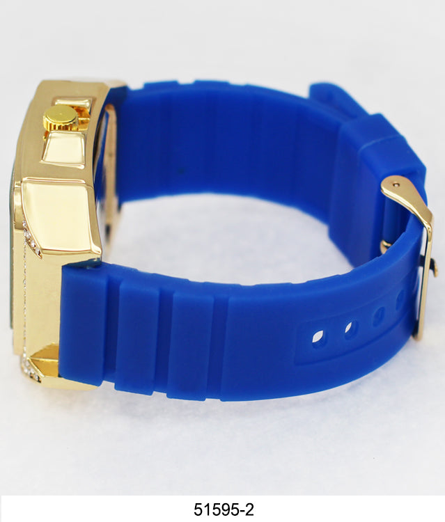 5159 - Reloj de silicona Iced Out