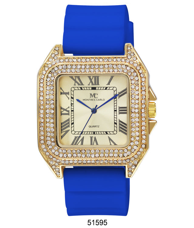 5159 - Reloj de silicona Iced Out