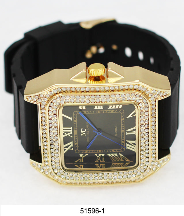 5159 - Reloj de silicona Iced Out