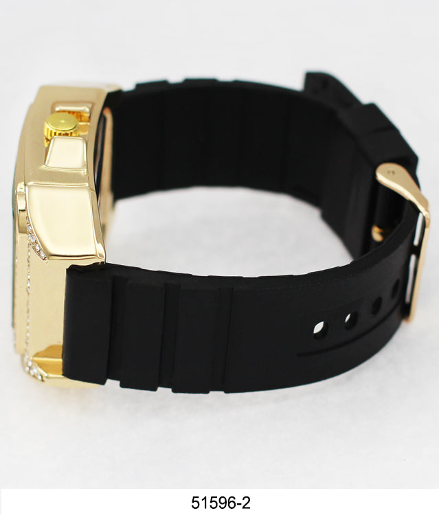 5159 - Reloj de silicona Iced Out