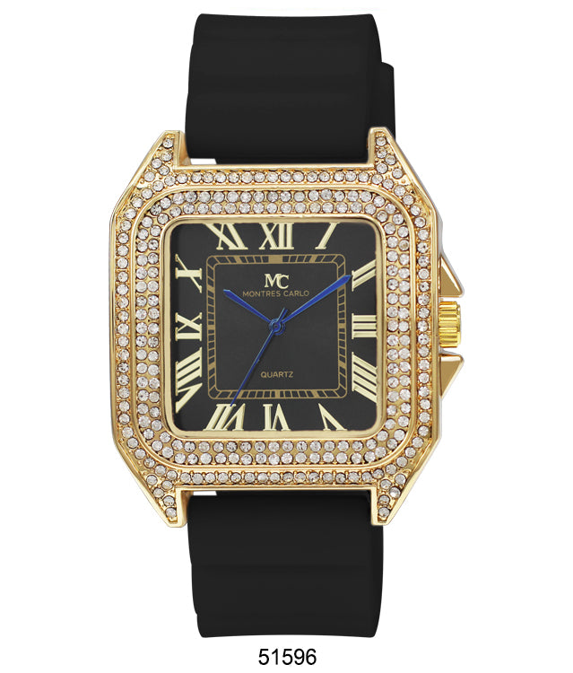 5159 - Reloj de silicona Iced Out