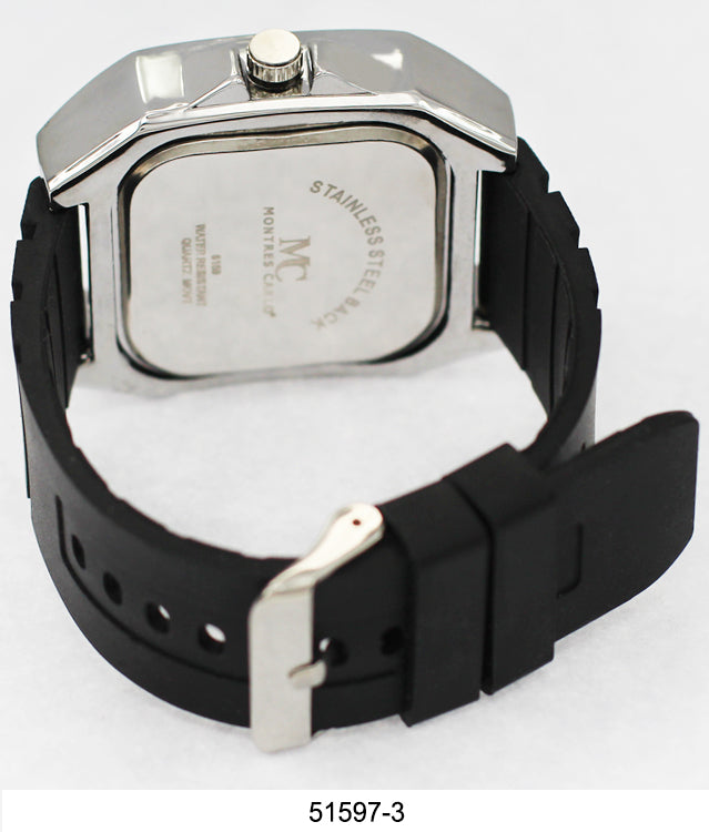 5159 - Reloj de silicona Iced Out