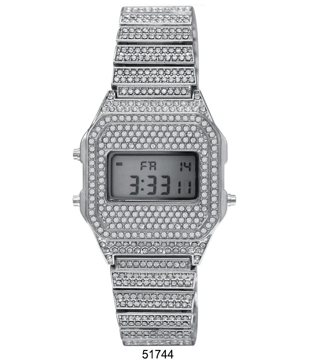 5174 - Iced Retro LCD Watch
