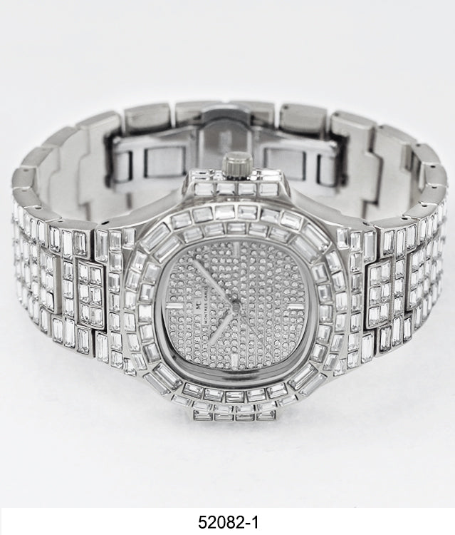 5208 - Ice Baguette Metal Band Watch