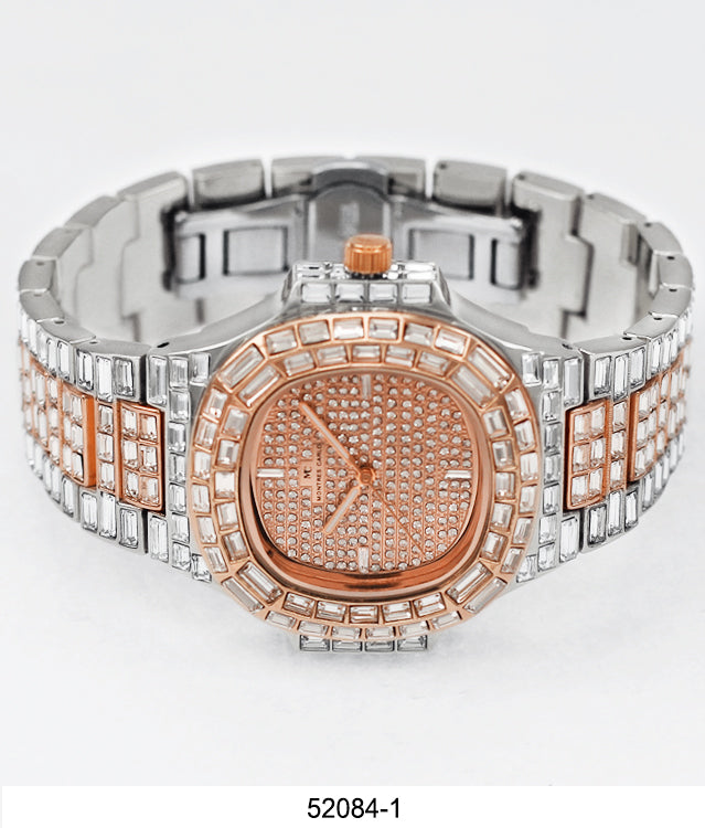 5208 - Ice Baguette Metal Band Watch