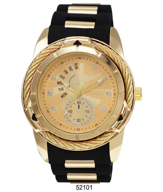 5210 - Reloj con correa de eslabones de silicona