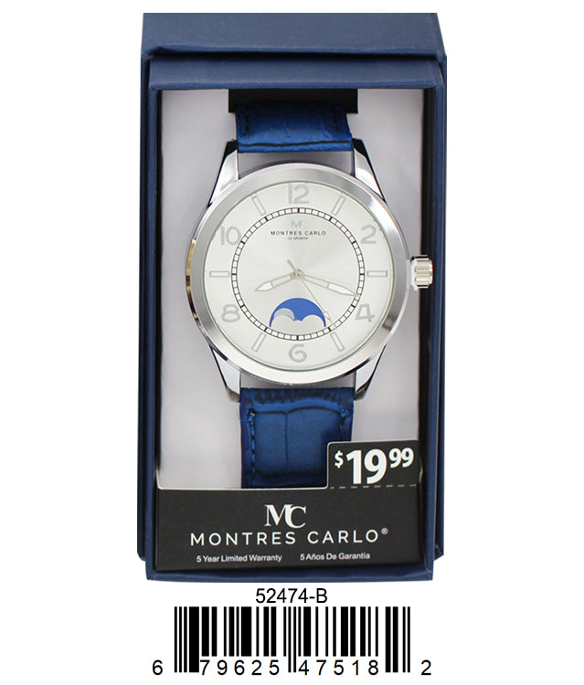 5247-B Faux Leather band watch Gift Box Edition