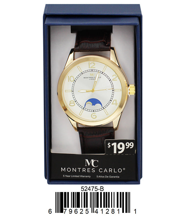 5247-B Faux Leather band watch Gift Box Edition