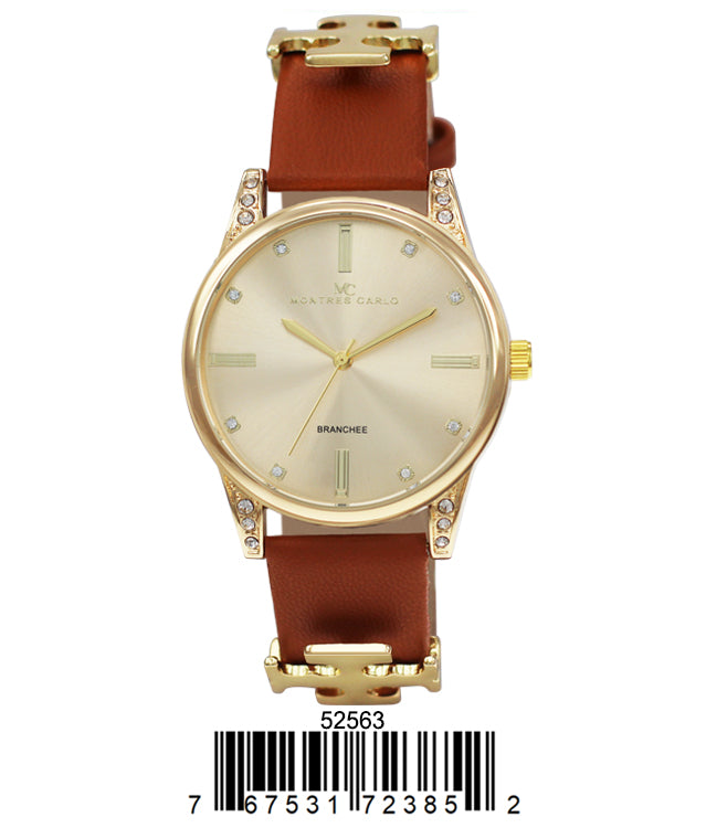 5256 - Reloj con correa de cuero vegano