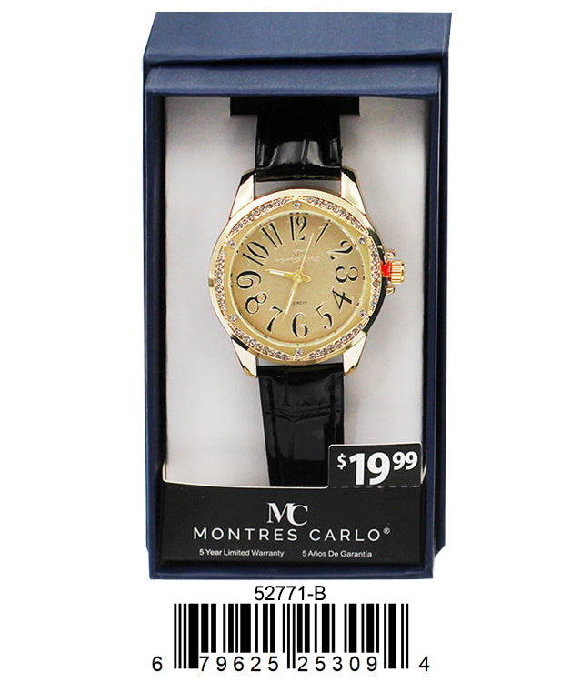 5277-B Faux Leather Band Watch Gift Box Edition