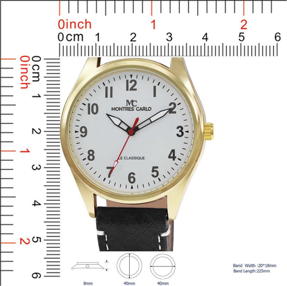 5286 - Faux Leather Band Watch
