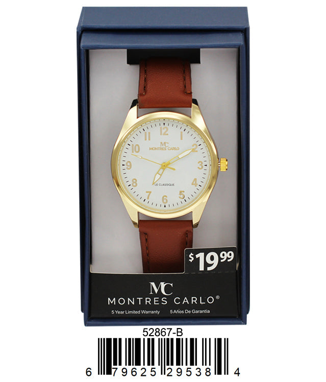 5286-B Faux Leather band watch Gift Box Edition