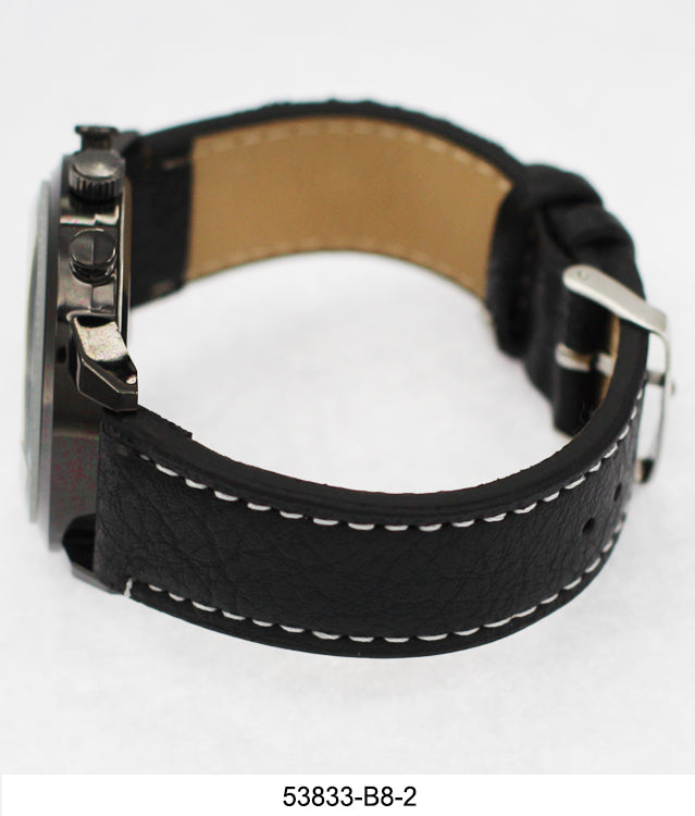 5383-B8-Gift Boxed Faux Leather Strap Watch